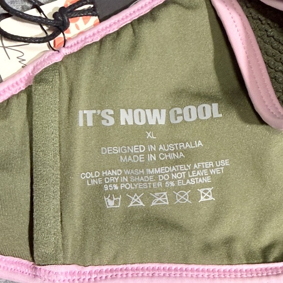 Free People It's Now Cool Green/Pink Swim Set Outline Bralette & Duo Shortie XL - Picture 6 of 7